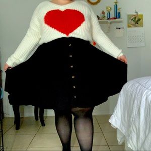 TORRID Black Button Skirt